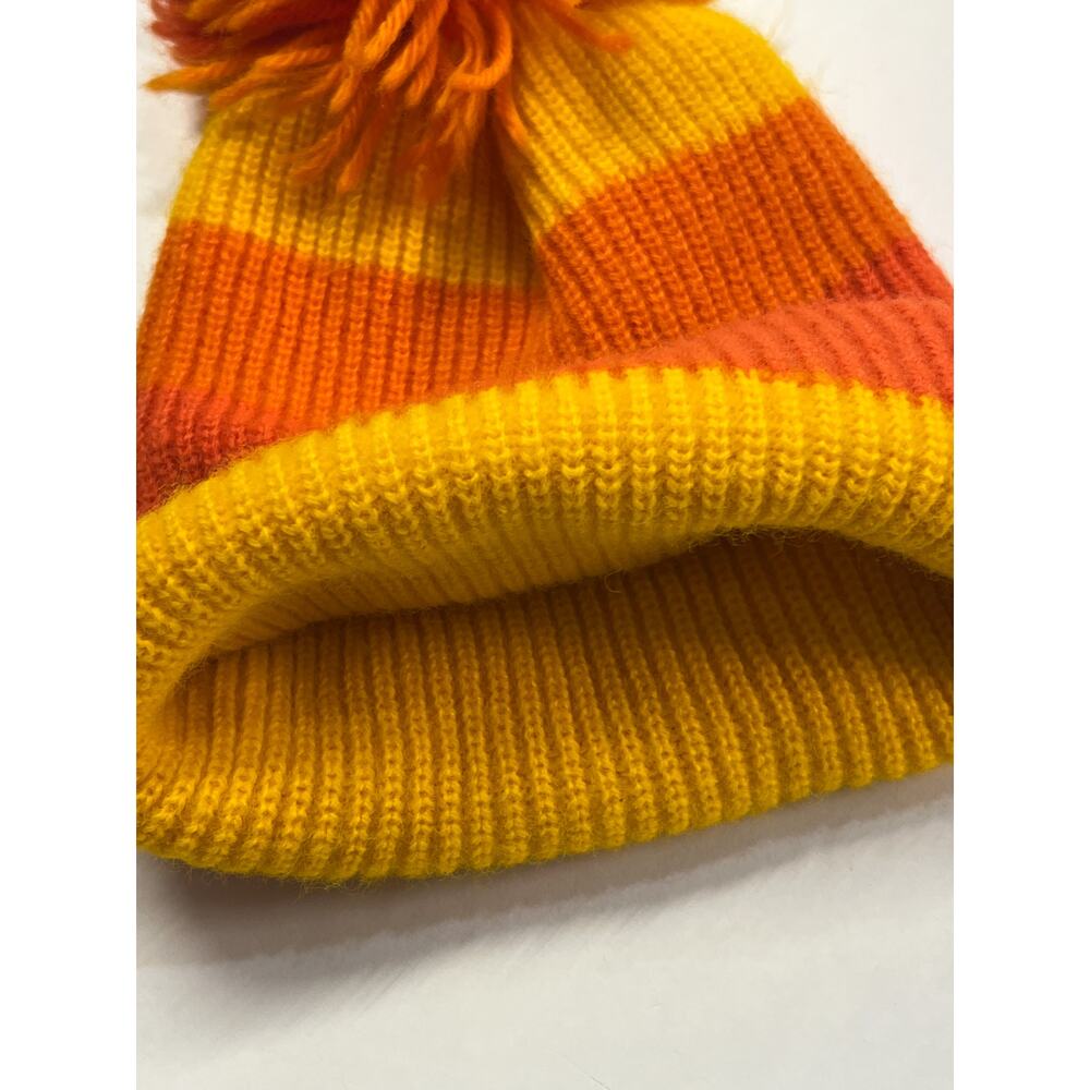 CANDY CORN THEMED HALLOWEEN KIDS BEANIE SIZE 2/4T